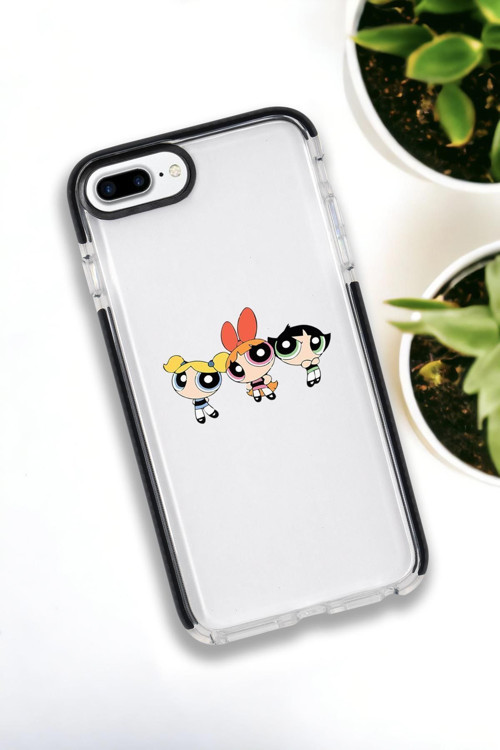 İphone 8 Plus - 7 Plus Uyumlu Powerpuff Girls Desenli Premium Silikonlu Lansman Telefon Kılıfı