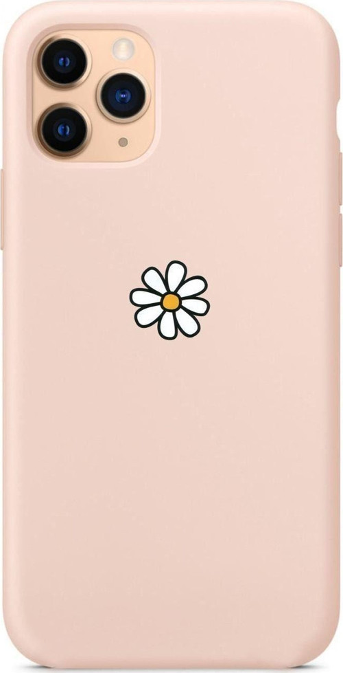 Papatya Tasarımlı Iphone 11 Pro Max Pembe Telefon Kılıfı