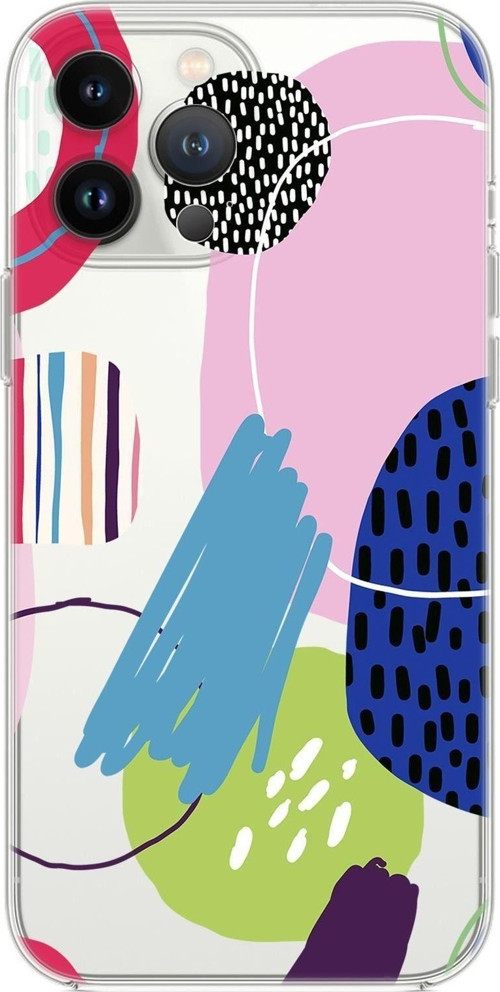 İphone 14 Pro Uyumlu Art Design Şeffaf Silikonlu Telefon Kılıfı