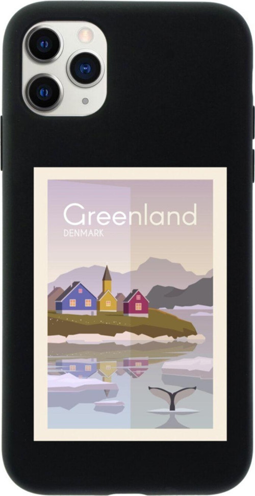 Iphone 11 Pro Denmark Greenland Tasarımlı Siyah Telefon Kılıfı Uyumlu