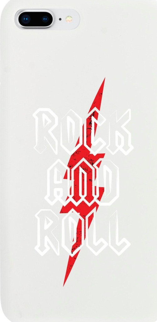 İphone 7 Plus Rock And Roll Tasarımlı Beyaz Telefon Kılıfı