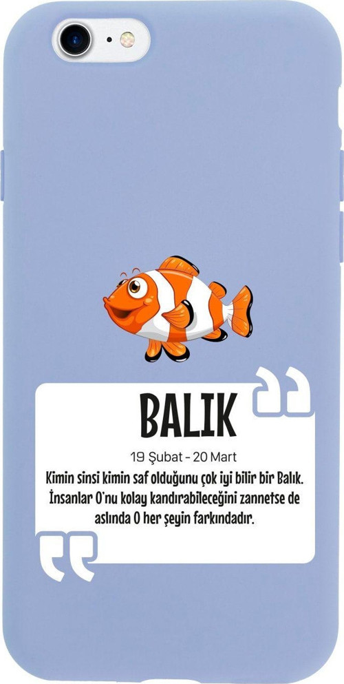 İphone Se Balık Burcu Tasarımlı Lila Telefon Kılıfı