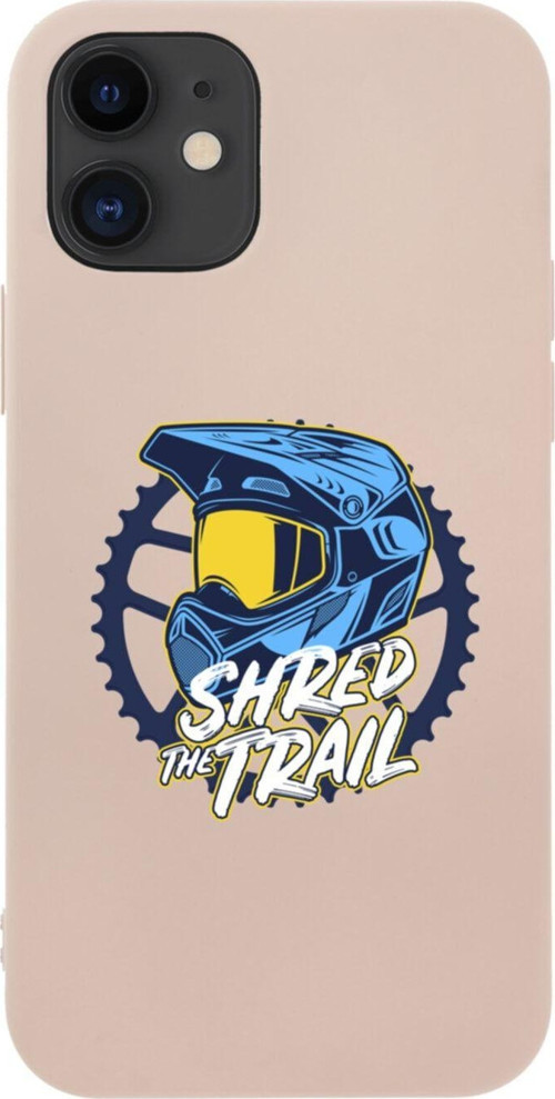 İphone 12 Shred The Trail Tasarımlı Pembe Telefon Kılıfı