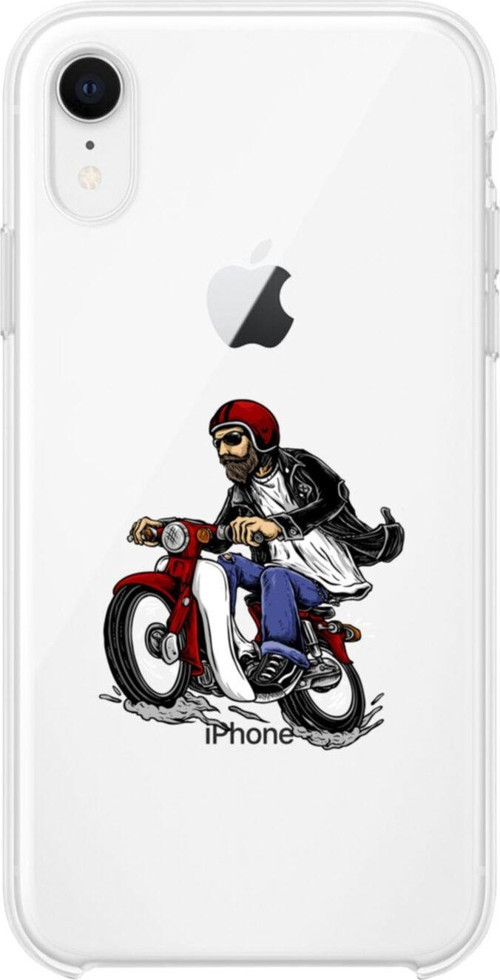 İphone Xr Motobiker Şeffaf Telefon Kılıfı