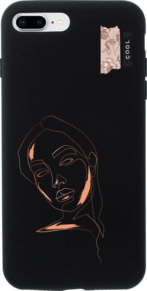 İphone 7 Plus Cool Art Tasarımlı Siyah Telefon Kılıfı