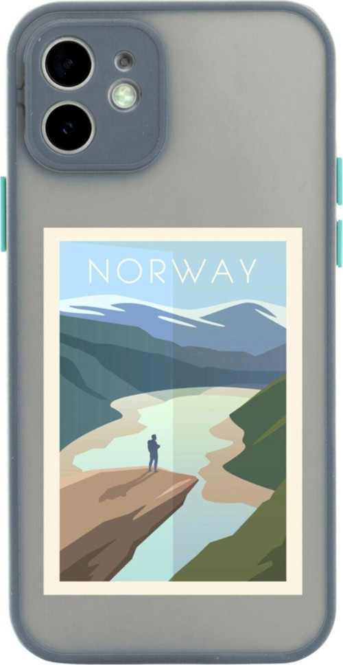 Iphone 11 Lüx Kamera Lens Korumalı Norway Gri Telefon Kılıfı
