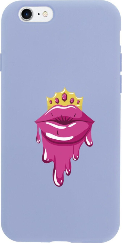 İphone 8 Crown Lip Tasarımlı Lila Telefon Kılıfı