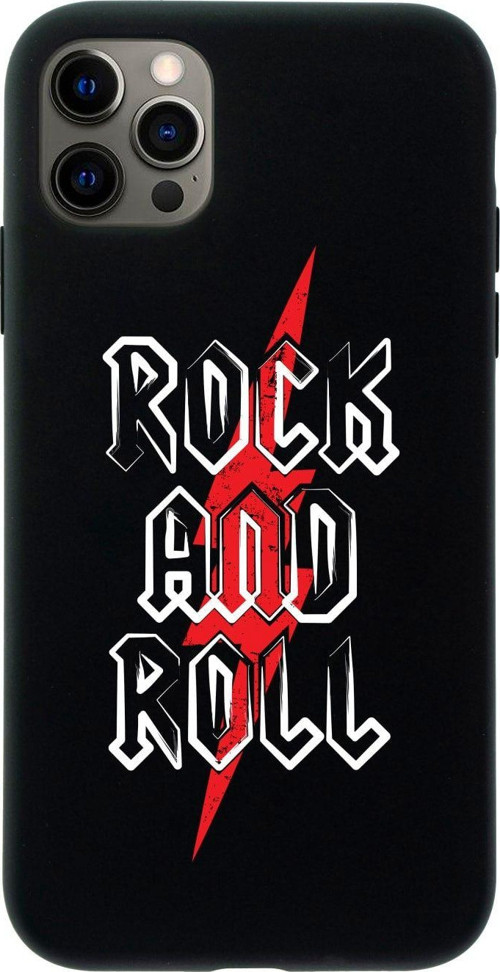 Iphone 12 Pro Rock And Roll Tasarımlı Siyah Telefon Kılıfı