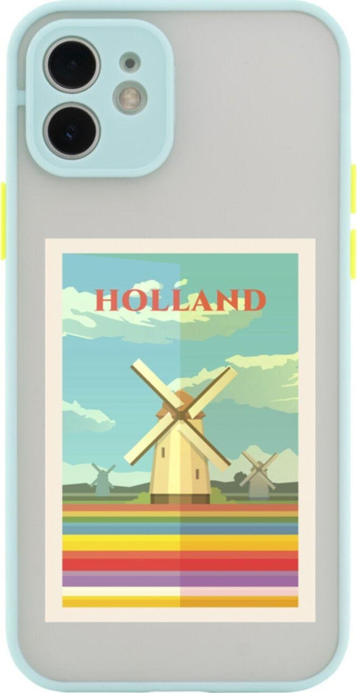 Iphone 11 Lüx Kamera Lens Korumalı Holland Su Yeşili Telefon Kılıfı