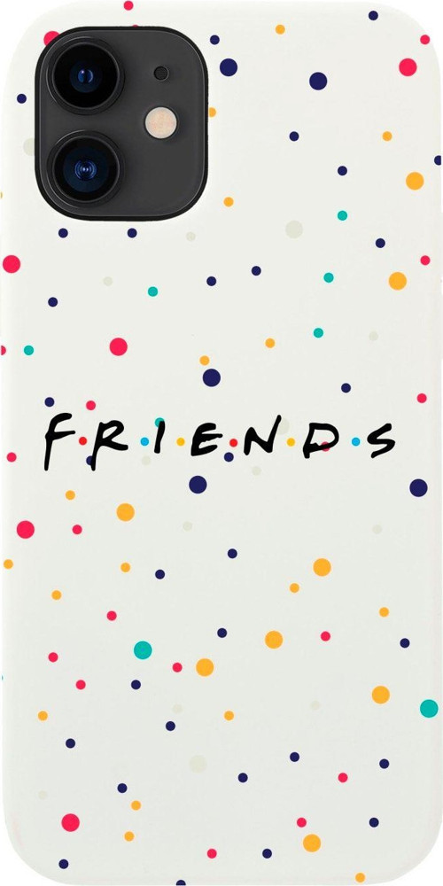 İphone 12 Friends Tasarımlı Beyaz Telefon Kılıfı