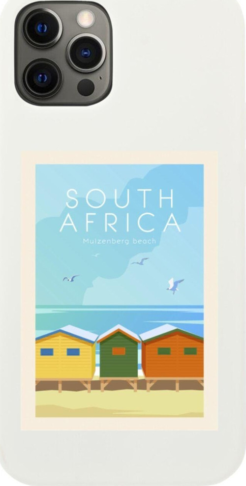 Iphone 12 Pro South Africa Tasarımlı Beyaz Telefon Kılıfı
