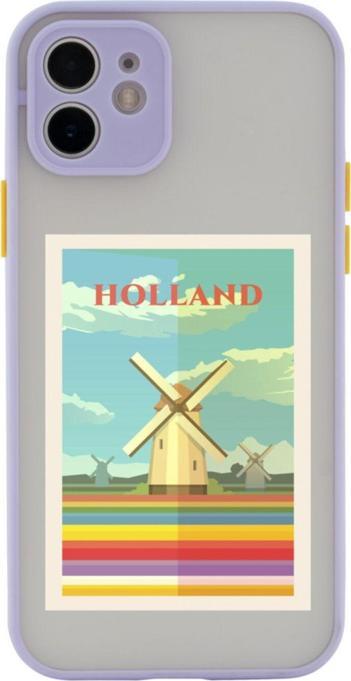 Iphone 11 Lüx Kamera Lens Korumalı Holland Lila Telefon Kılıfı
