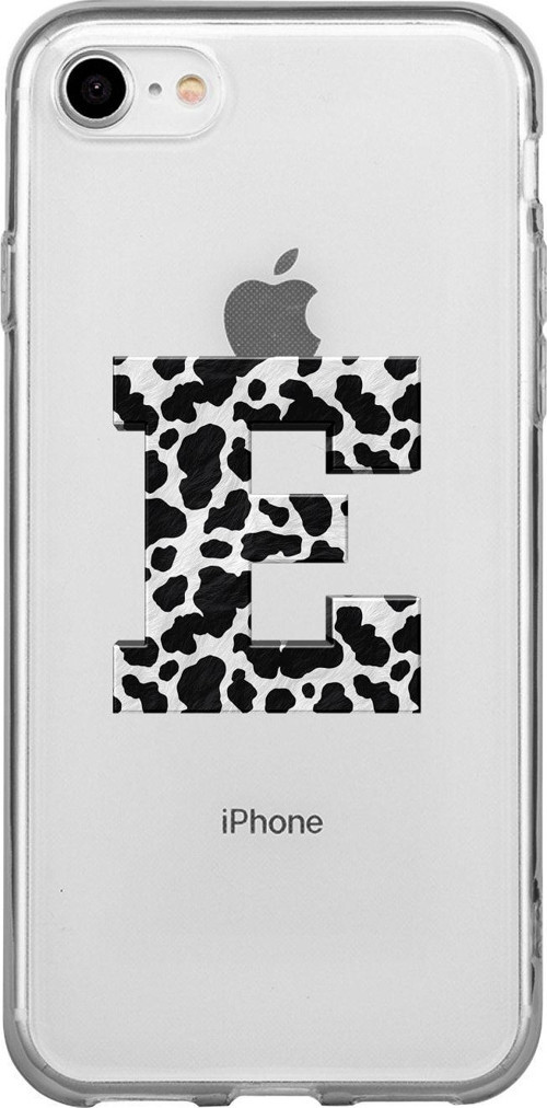 İphone Se E Harfi Desenli Şeffaf Telefon Kılıfı