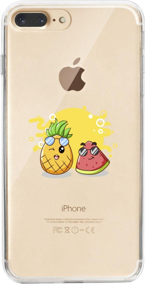 İphone 8 Plus Ananas Ve Karpuz Şeffaf Telefon Kılıfı