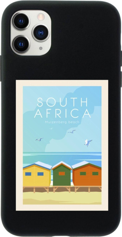 Iphone 11 Pro South Africa Tasarımlı Siyah Telefon Kılıfı