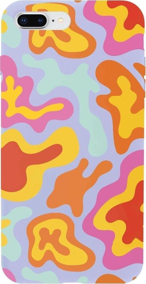 İphone 7 Plus Uyumlu Colourful Wave Tasarımlı Lansman Telefon Kılıfı