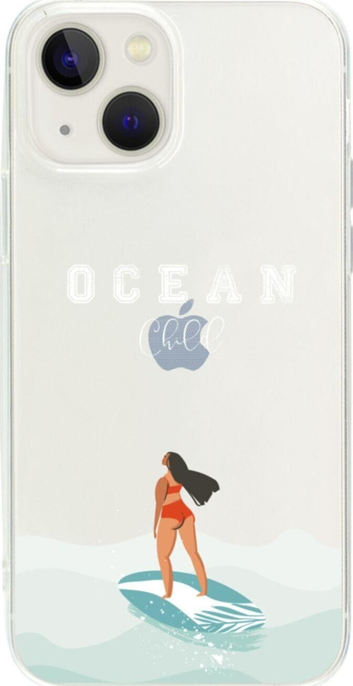 İphone 15 Ocean Child Şeffaf Telefon Kılıfı Uyumlu