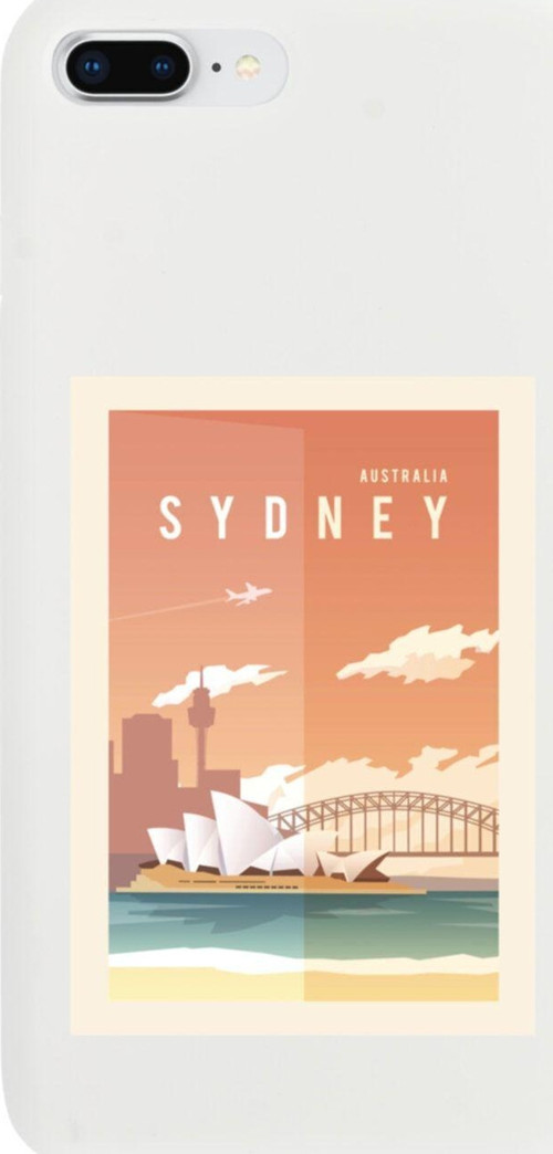 İphone 7 Plus Sydney Tasarımlı Beyaz Telefon Kılıfı