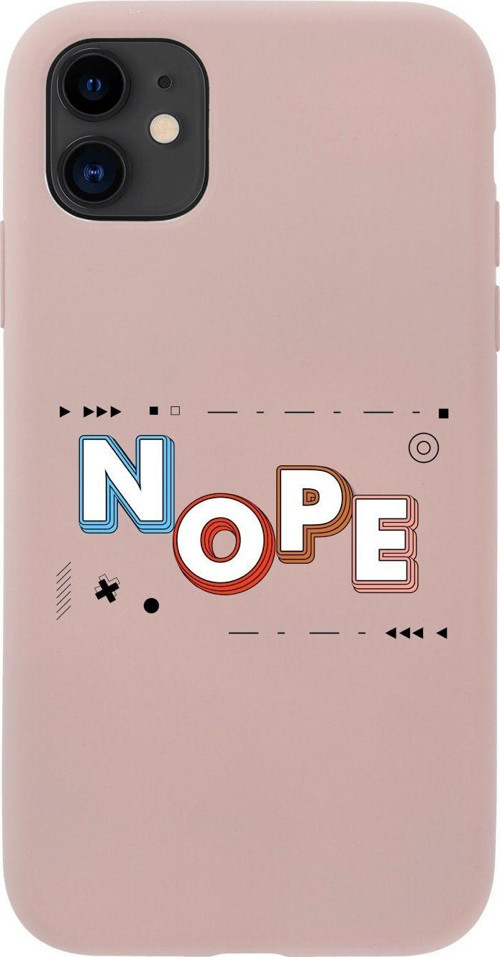 Iphone 11 Nope Tasarımlı Pembe Telefon Kılıfı