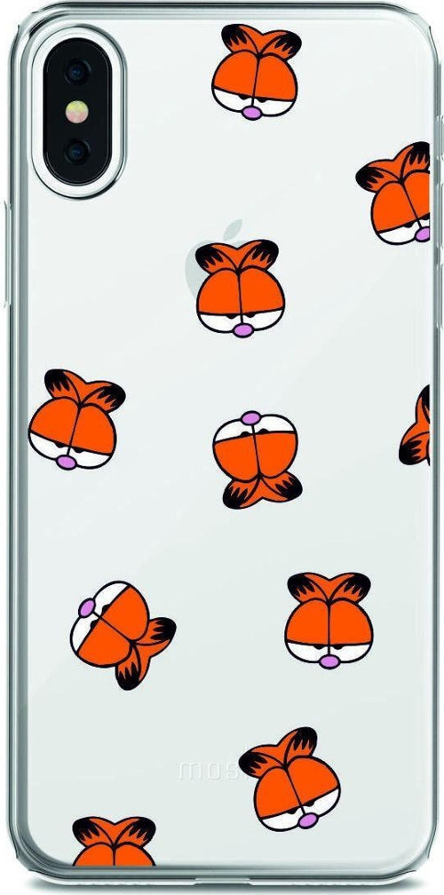 İphone X Garfield Desenli Şeffaf Kılıf