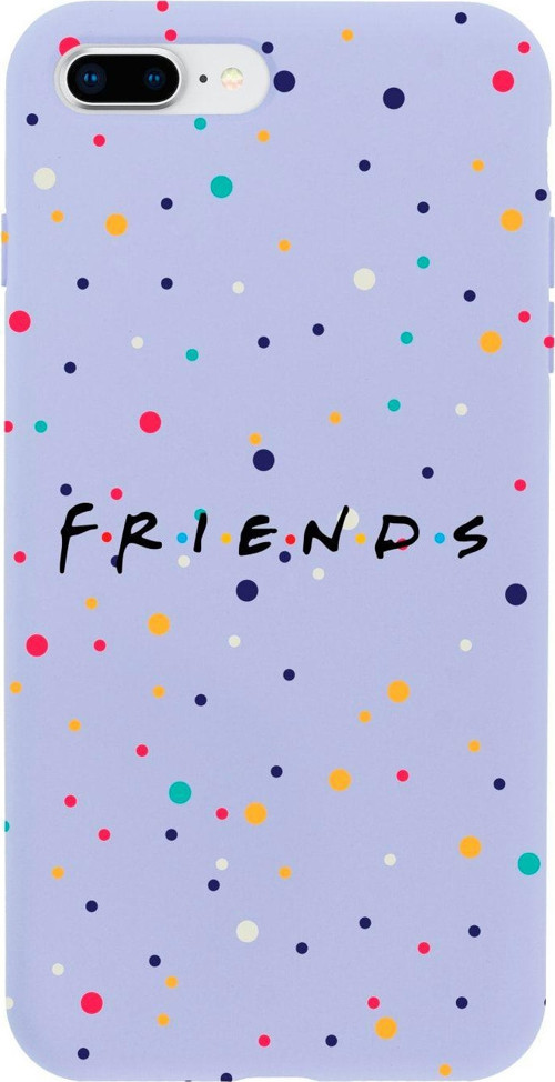 İphone 8 Plus Friends Tasarımlı Lila Telefon Kılıfı