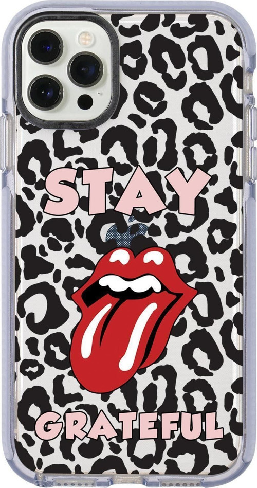Iphone 12 Pro Max Stay Grateful Desenli Candy Bumper Silikonlu Telefon Kılıfı