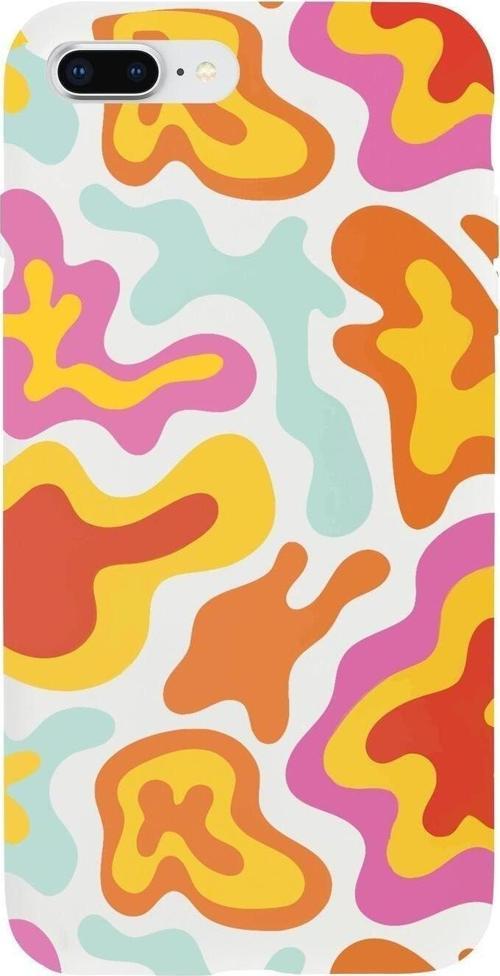 İphone 7 Plus Uyumlu Colourful Wave Tasarımlı Lansman Telefon Kılıfı