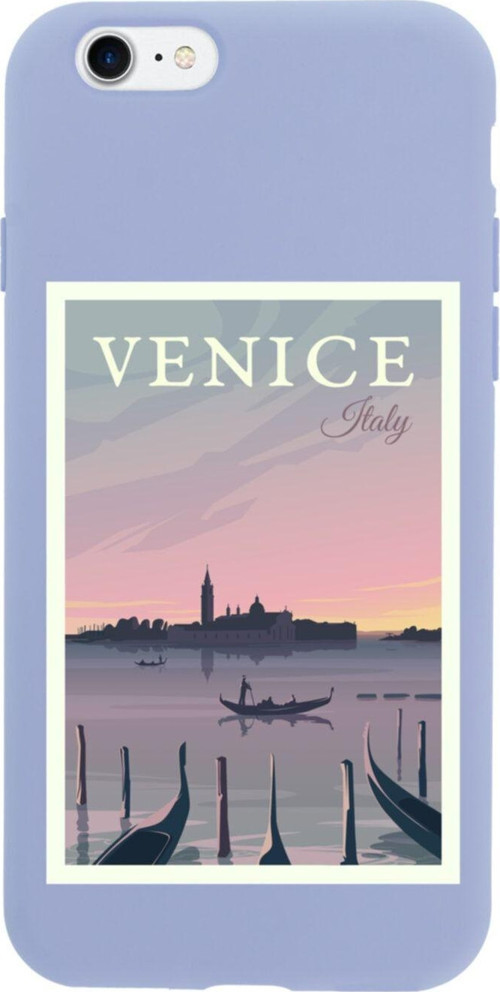 İphone 8 Venice Italy Tasarımlı Lila Telefon Kılıfı