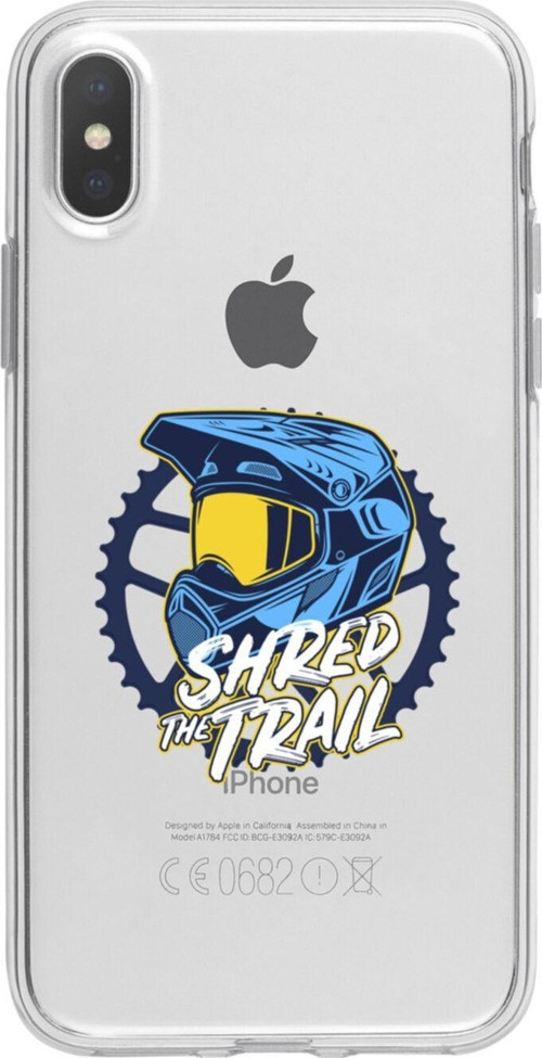 İphone Xs Mx Shred The Trail Şeffaf Telefon Kılıfı