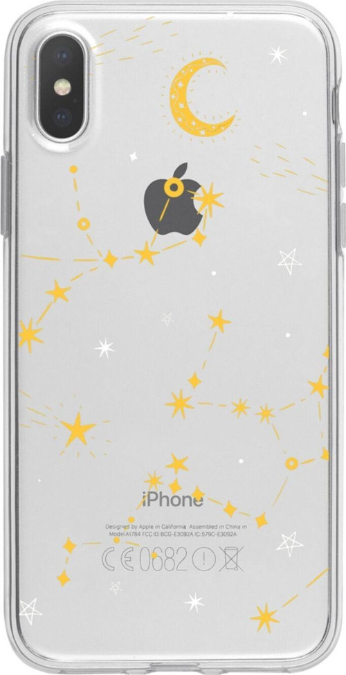 İphone Xs Ay Ve Güneş Sistemi Şeffaf Telefon Kılıfı
