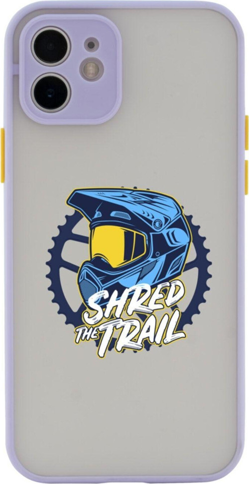 Iphone 11 Lüx Kamera Lens Korumalı Shred The Trail Lila Telefon Kılıfı