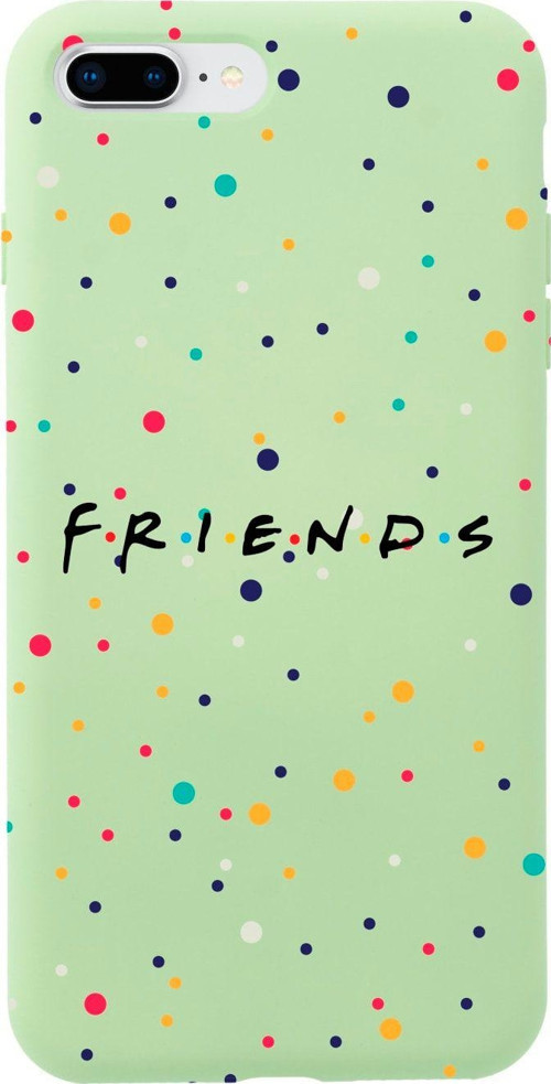 İphone 8 Plus Friends Tasarımlı Yeşil Telefon Kılıfı