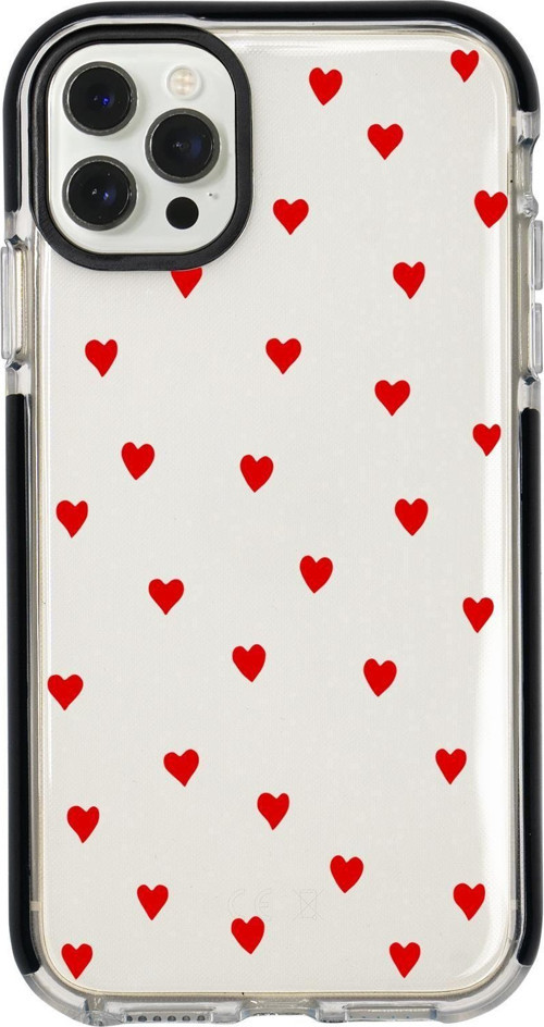 İphone 12 Pro Max Uyumlu Sevimli Kalpler Candy Bumper Silikonlu Telefon Kılıfı