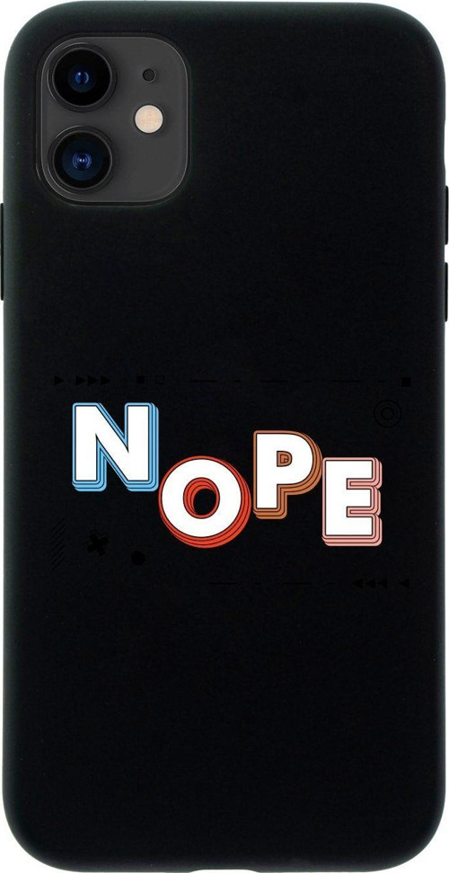 İphone 12 Nope Tasarımlı Siyah Telefon Kılıfı