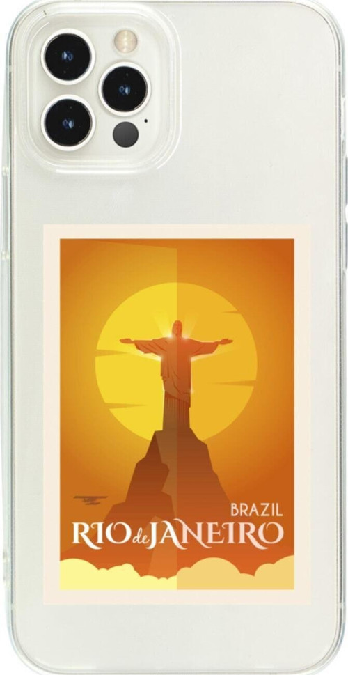 İphone 15 Pro Brazil Rio Jenario Şeffaf Telefon Kılıfı