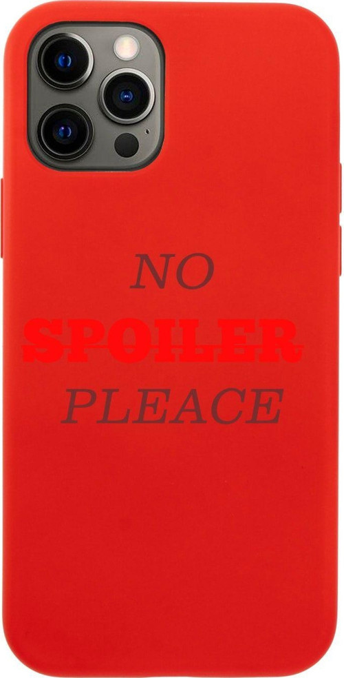 Iphone 12 Pro No Spoiler Pleace Tasarımlı Kırmızı Telefon Kılıfı