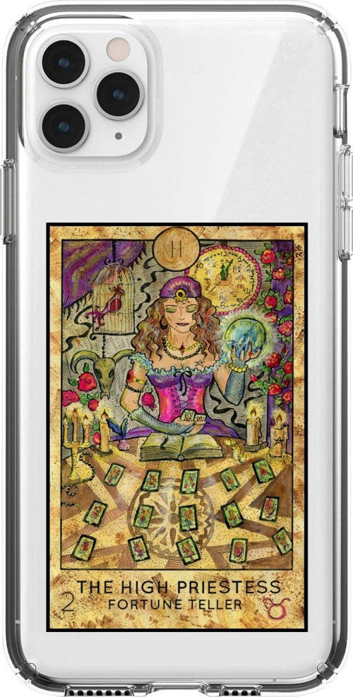 Iphone 11 Pro Uyumlu The High Priestess Desenli Premium Şeffaf Silikon Kılıf