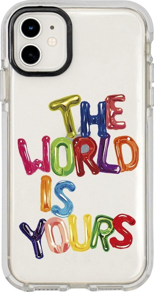 İphone 12 The World Is Yours Candy Bumper Silikonlu Telefon Kılıfı