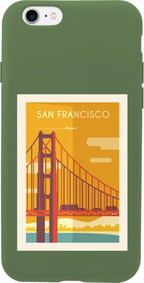 İphone 8 San Francisco Tasarımlı Haki Telefon Kılıfı
