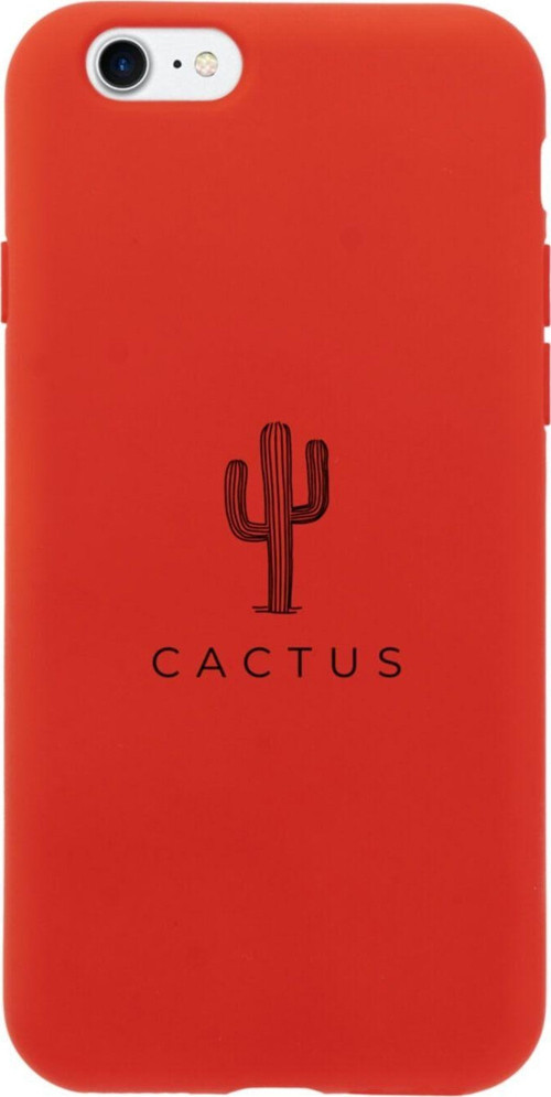İphone 7 Cactus Tasarımlı Kırmızı Telefon Kılıfı