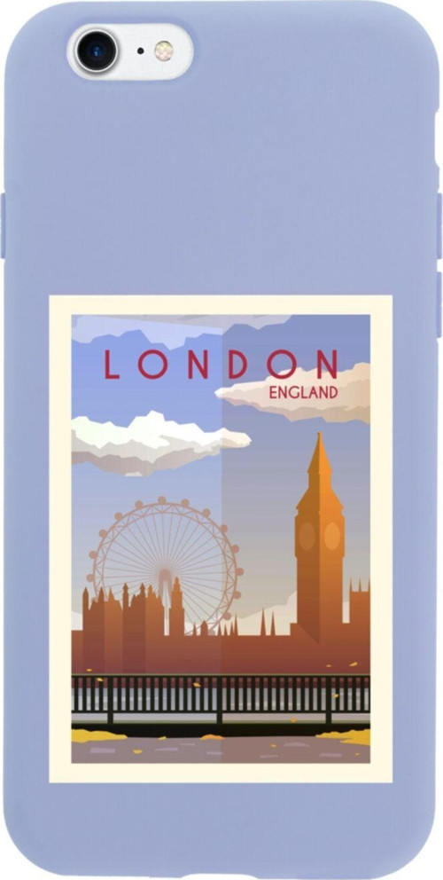 İphone 7 London Tasarımlı Lila Telefon Kılıfı