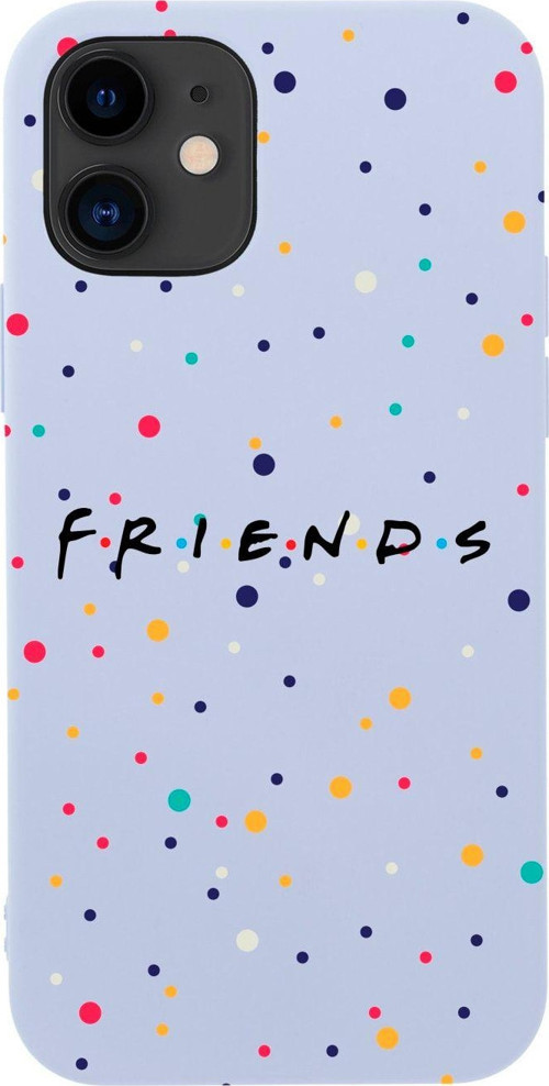 İphone 12 Friends Tasarımlı Lila Telefon Kılıfı