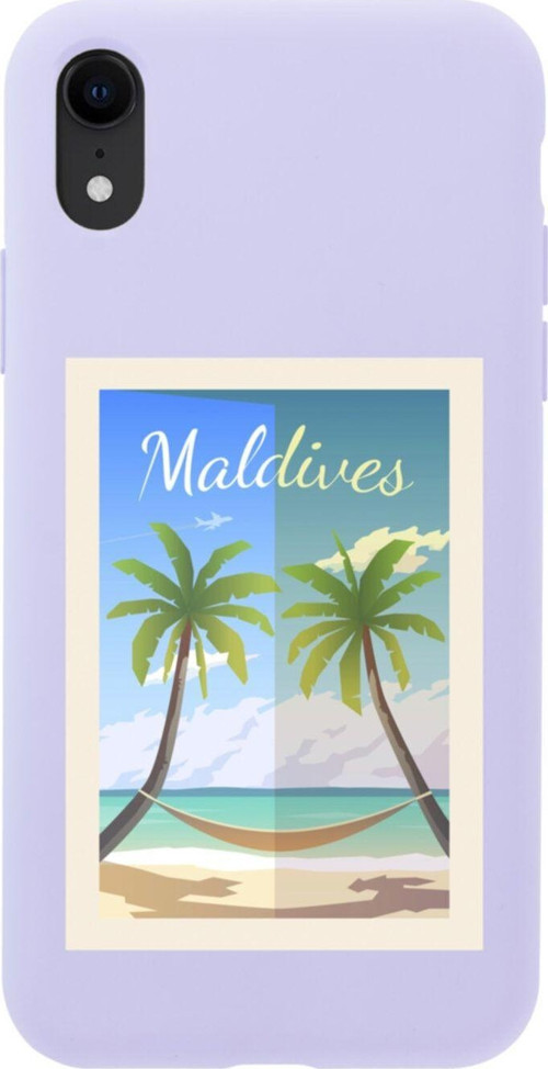 İphone Xr Maldives Tasarımlı Lila Telefon Kılıfı