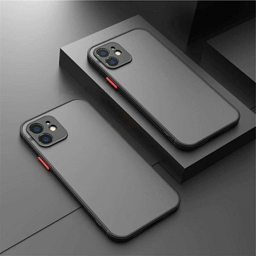 Iphone 11 Uyumlu Premium Mat Pvc Silikonlu Siyah Kılıf