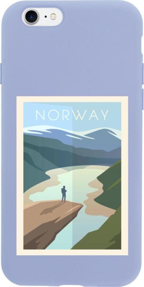 İphone 8 Norway Tasarımlı Lila Telefon Kılıfı