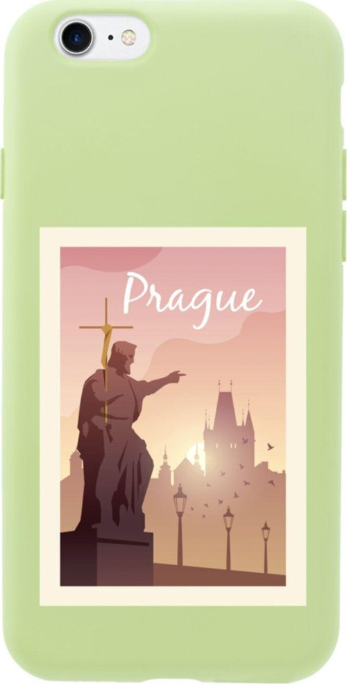 İphone Se Prague Tasarımlı Yeşil Telefon Kılıfı