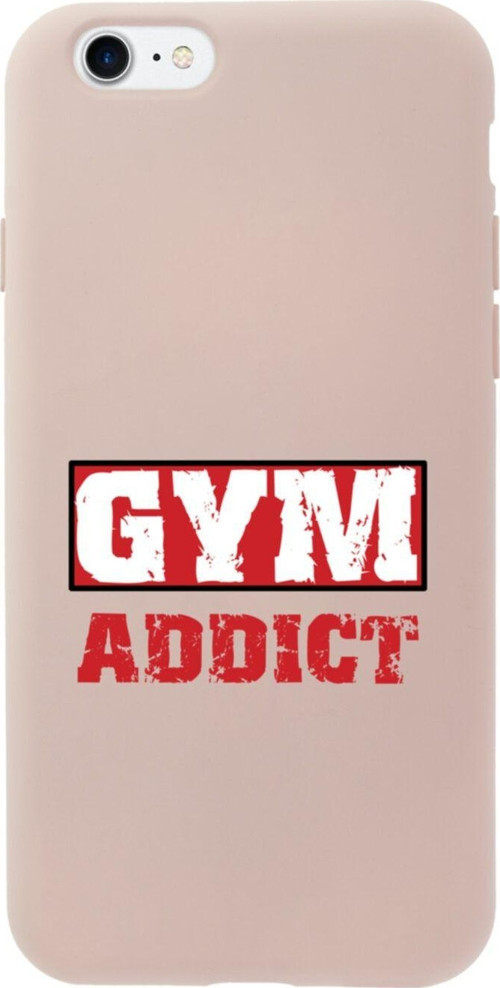 İphone 8 Gym Addict Tasarımlı Pembe Telefon Kılıfı