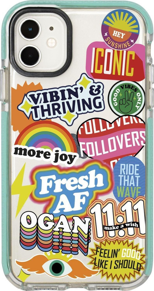 İphone 12 Fresh Uyumlu Desenli Candy Bumper Silikonlu Telefon Kılıfı