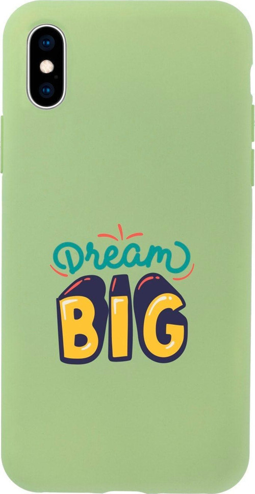 İphone X Büyük Düşün Tasarımlı Yeşil Telefon Kılıfı