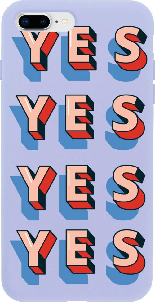 İphone 7 Plus Yes Retro Tasarımlı Lila Telefon Kılıfı